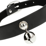 Coquette Chic Desire Vegan Leather Collar with Bell - Buy Online