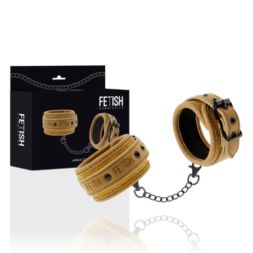 Fetish Submissive Vegan Leather Ankle Cuffs