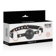 Begme Black Edition Vegan Leather Gag for Safe Bondage