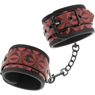 Begme Black Vegan Leather Handcuffs for Bondage Play