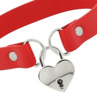 Coquette Chic Desire Collar Cuero Vegano Rojo - Accesorio Elegante