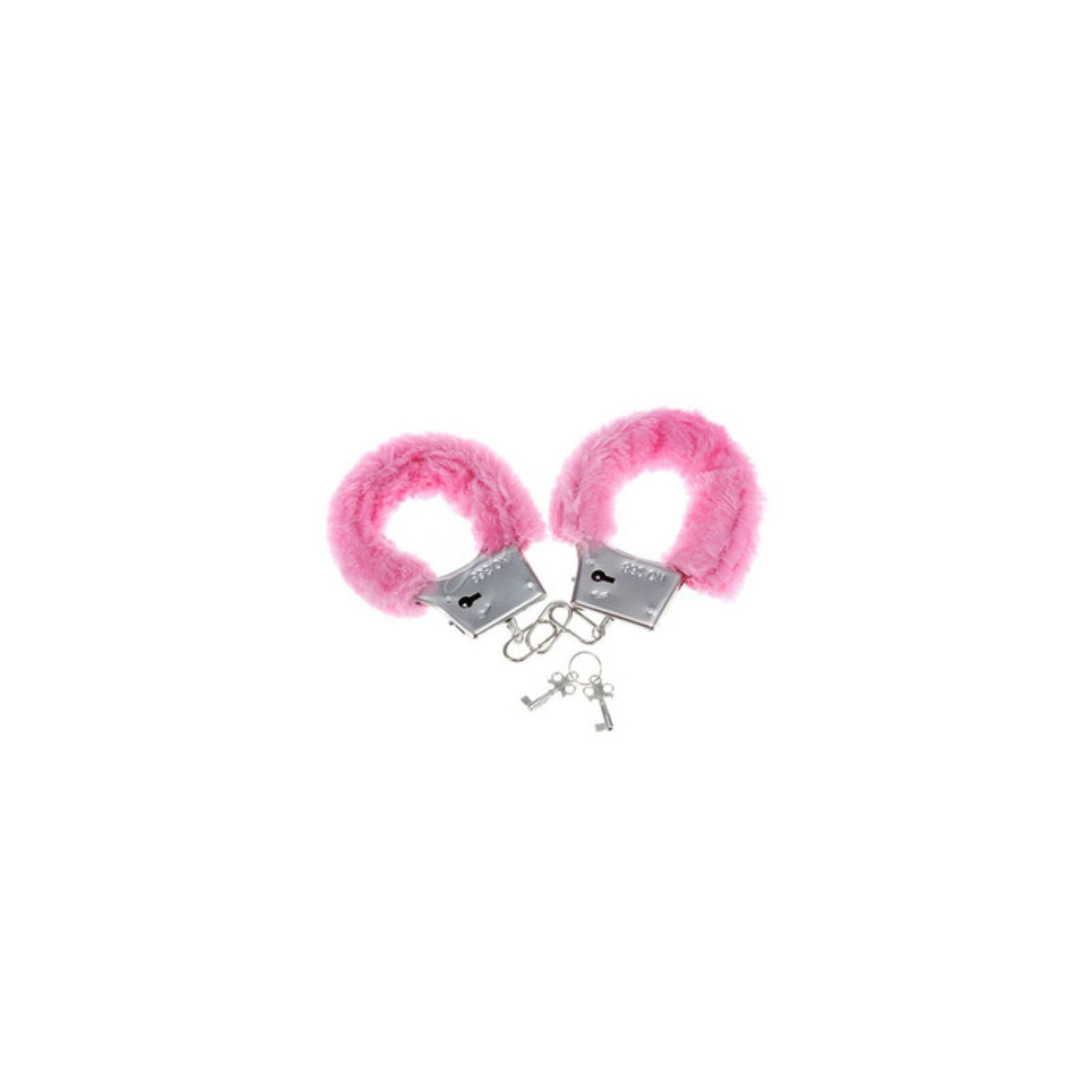 Pink Furry Metal Handcuffs