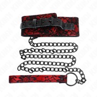 KINK Lace Collar with Leather Belt 105 cm