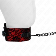 KINK Lace Collar with Leather Belt 105 cm