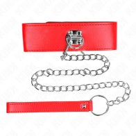 Kink Adjustable Collar with Red Leash for Control