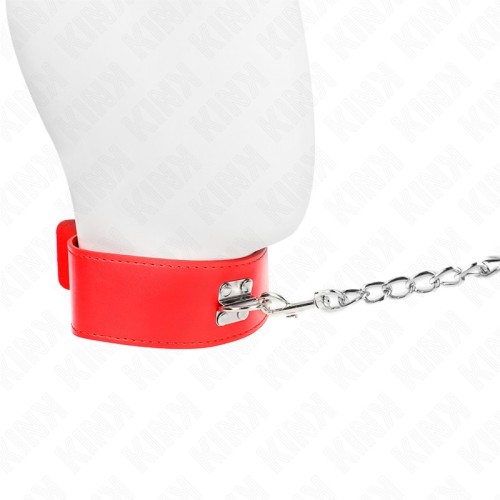 Kink Adjustable Collar with Red Leash for Control