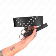 Kink Adjustable Collar with Leash for BDSM Play