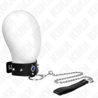 Kink Adjustable Collar with Leash for BDSM Play