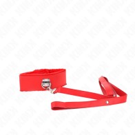 Kink Red Spiked Collar with 116 cm Leash Model 4 - Quality BDSM Gear