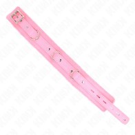 Kink Adjustable Pink Collar with Leash - Bondage Play