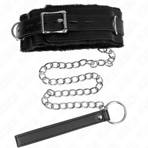 Kink Adjustable Collar with Leash for BDSM Play