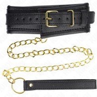 Kink Sponge Imitation Leather Collar with Leash