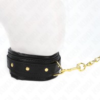 Kink Sponge Imitation Leather Collar with Leash