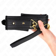 Kink Sponge Imitation Leather Collar with Leash