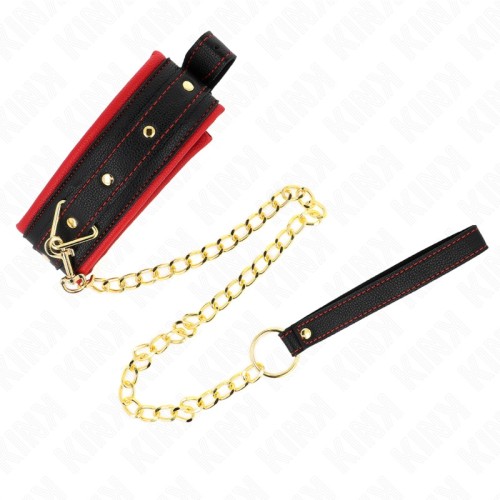 Kink Adjustable Collar with Leash for BDSM