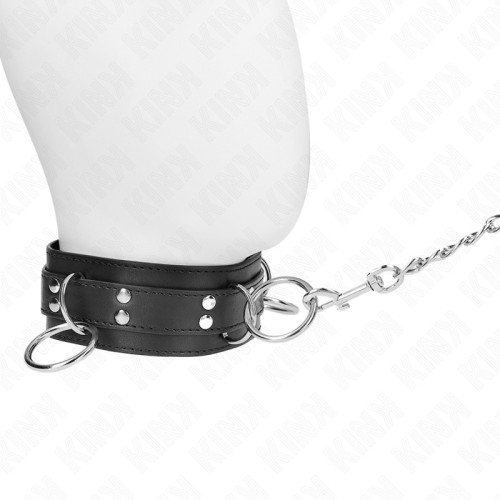 Kink Adjustable Collar with Leash for BDSM