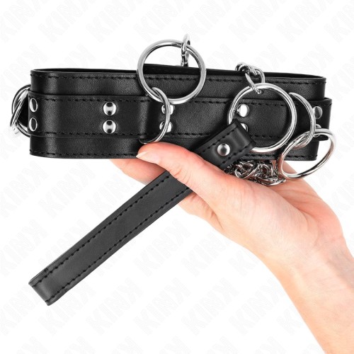 Kink Adjustable Collar with Leash for BDSM