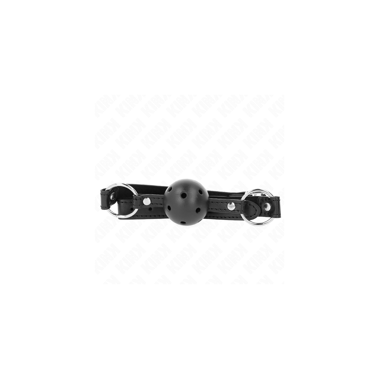 Kink Hollow Black Ball Gag 4.5 cm for BDSM Fun