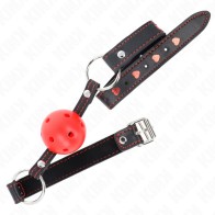 Kink Mordaza De Bola Hueca Roja 4.5 cm - Juguetes BDSM