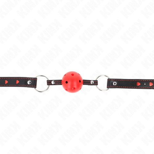 Kink Ball Gag Hollow Red 4.5 cm - BDSM Toys