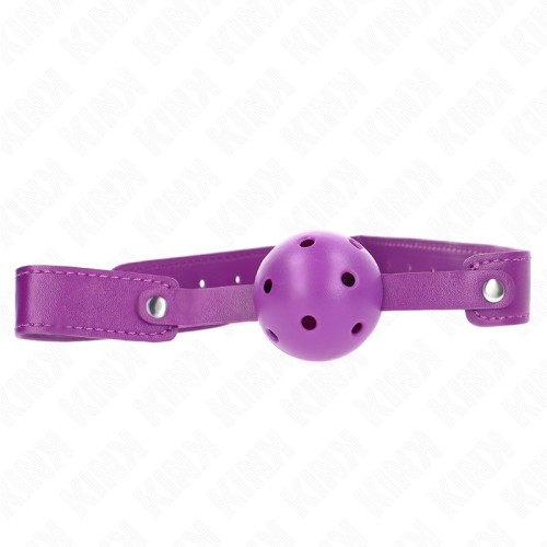 Kink Breathable Ball Gag Purple - BDSM Essentials