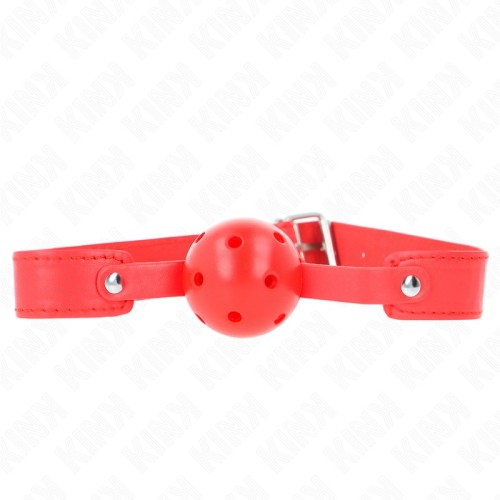 KINK Breathable Red Ball Gag for enhanced submission