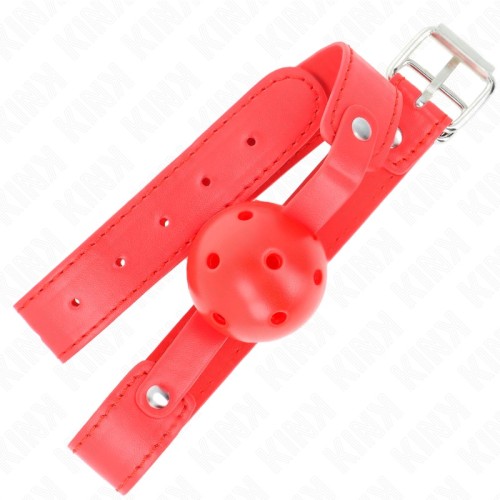 KINK Breathable Red Ball Gag for enhanced submission