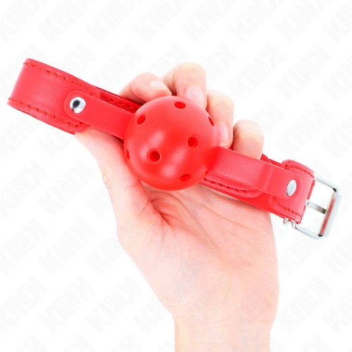 KINK Breathable Red Ball Gag for enhanced submission