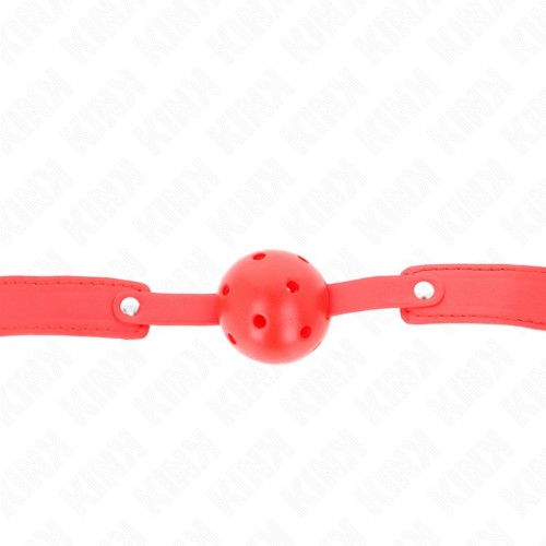 KINK Breathable Red Ball Gag for enhanced submission