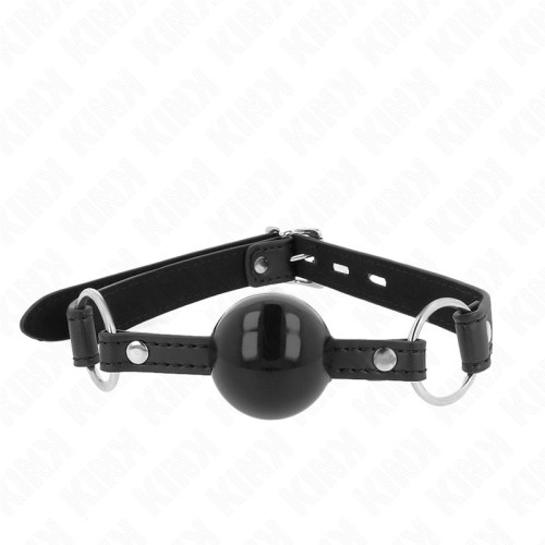 Mordaza De Bola Kink Con Candado - 4cm TPE Negro