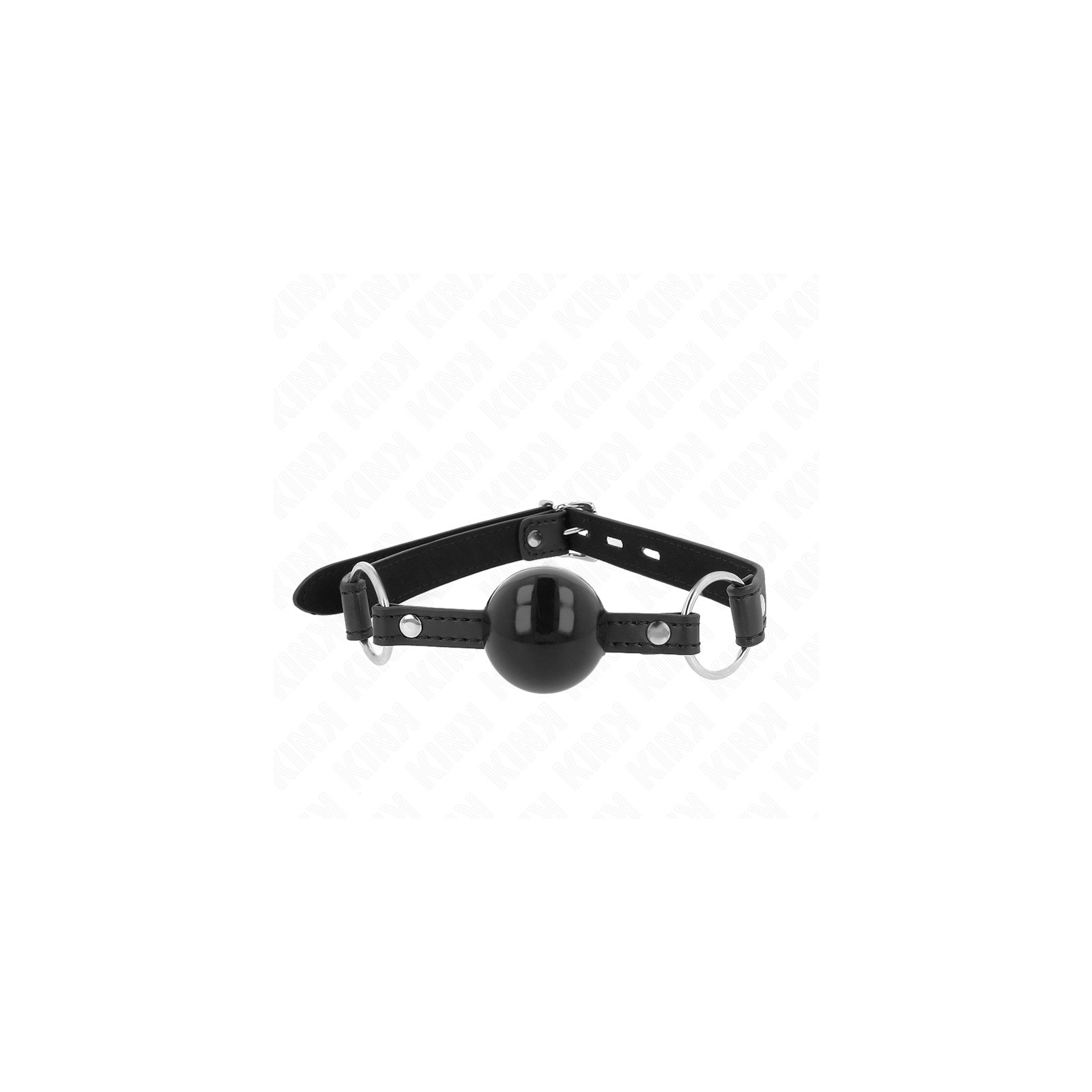 Kink Ball Gag with Lock - 4cm TPE Black