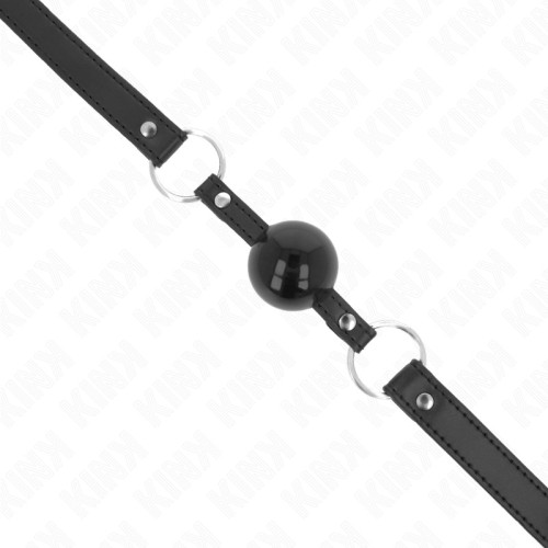 Kink Ball Gag with Lock - 4cm TPE Black