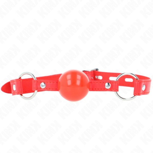 Kink Ball Gag with Lock Red