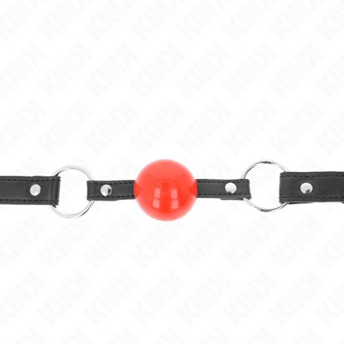 Metal Ball Gag with Lock Red Ball