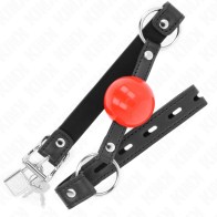 Metal Ball Gag with Lock Red Ball