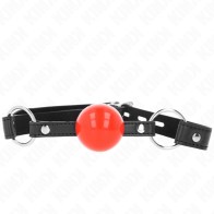 Kink - Mordaza De Bola 4 Cm Con Candado Bola Roja Correa Negra 60 X 2 Cm