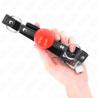 Metal Ball Gag with Lock Red Ball