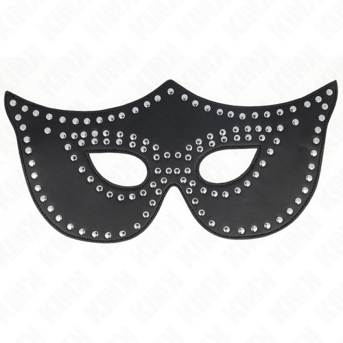 Kink Faux Leather Studded Mask for BDSM Play