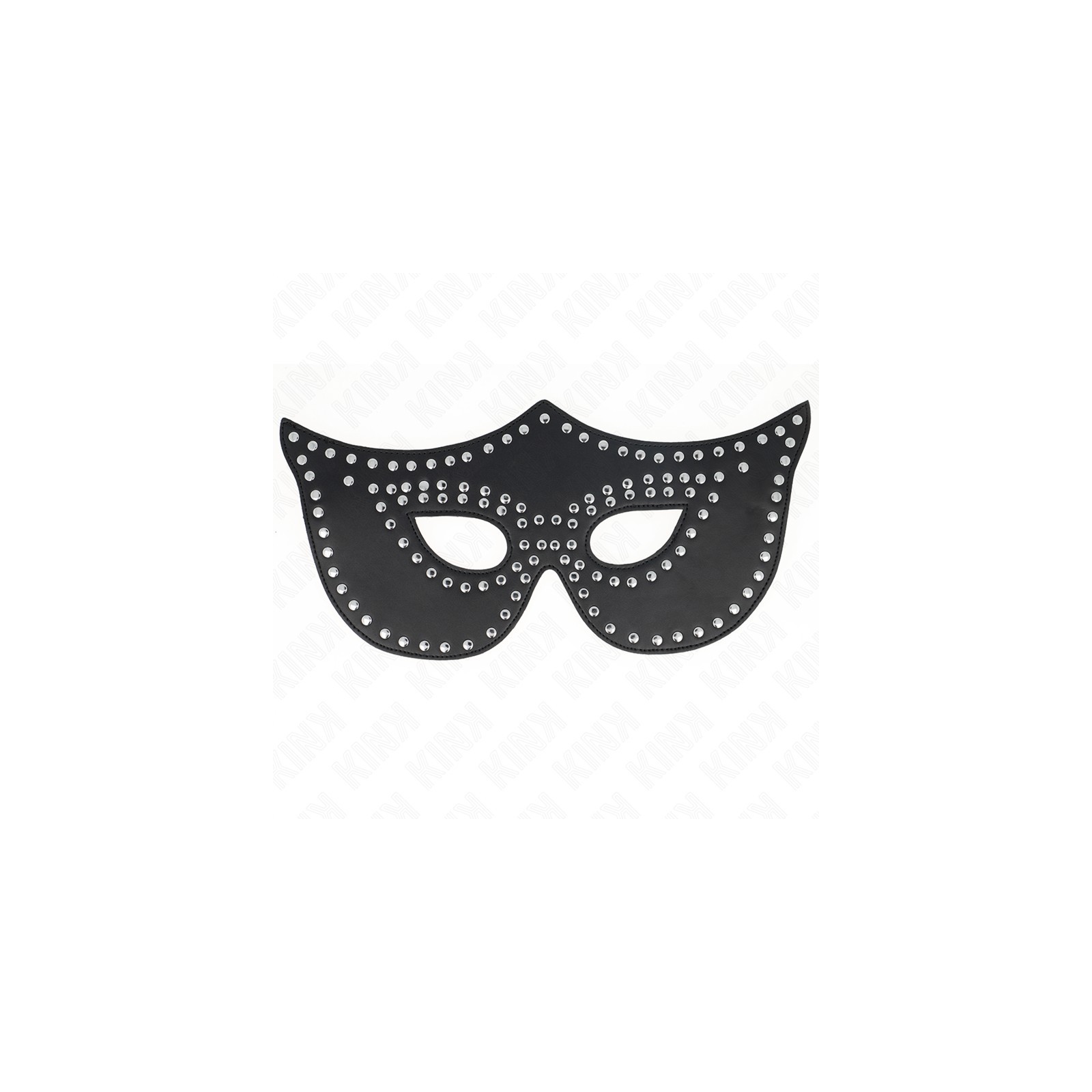 Kink Faux Leather Studded Mask for BDSM Play