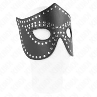 Kink Faux Leather Studded Mask for BDSM Play