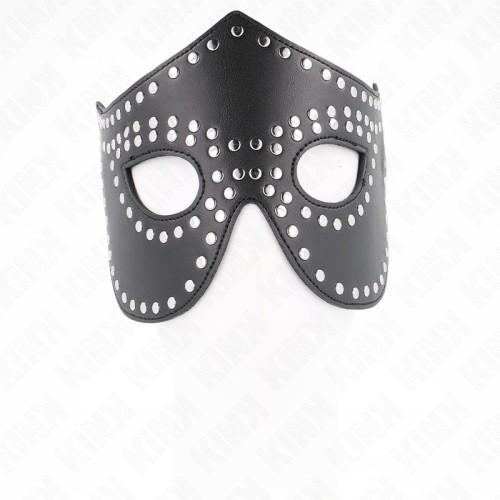 Kink Faux Leather Studded Mask for BDSM Play