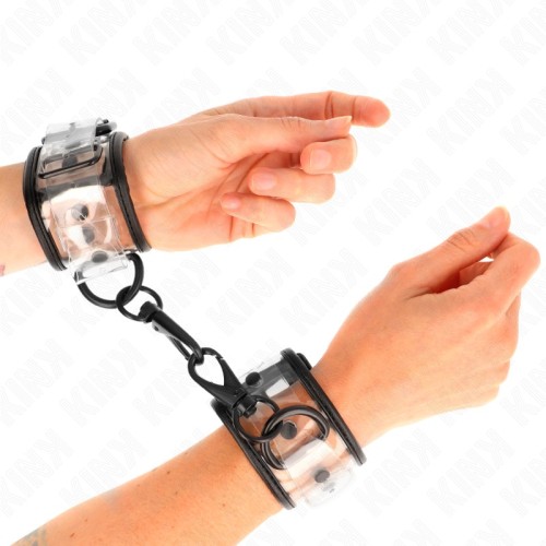 Kink Adjustable Transparent Wrist Cuffs for BDSM