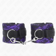 Kink Short Lace Velvet Wrist Cuffs