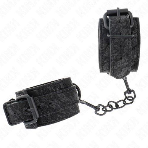 Kink Adjustable Lace Wrist Cuffs Black - BDSM Style