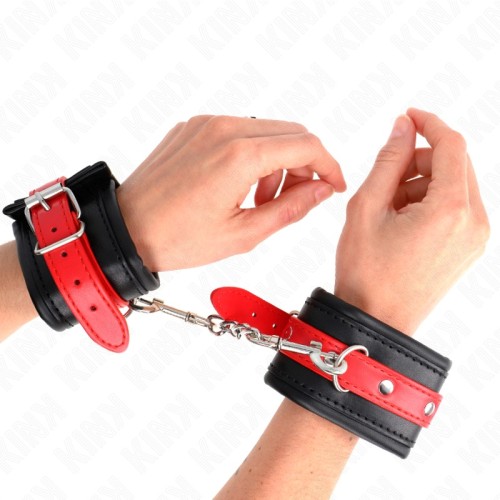 Kink Adjustable Black Wrist Cuffs Stylish Control