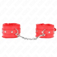 Kink Premium Padded Wrist Restraints Red for BDSM