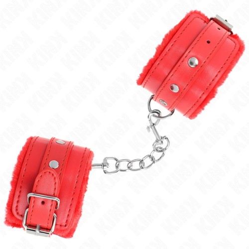 Kink Premium Padded Wrist Restraints Red for BDSM