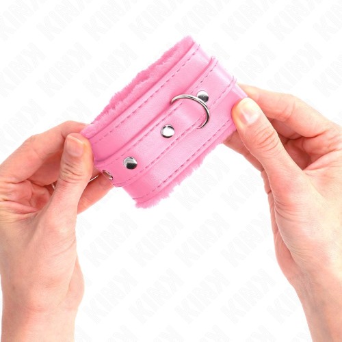 Premium Pink Padded Wrist Cuffs for BDSM Fun