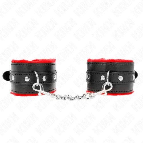 KINK Premium Padded Cuffs Pink Black