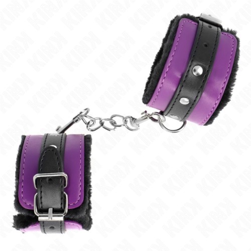 KINK Muñequeras Forradas Premium Negro Violeta